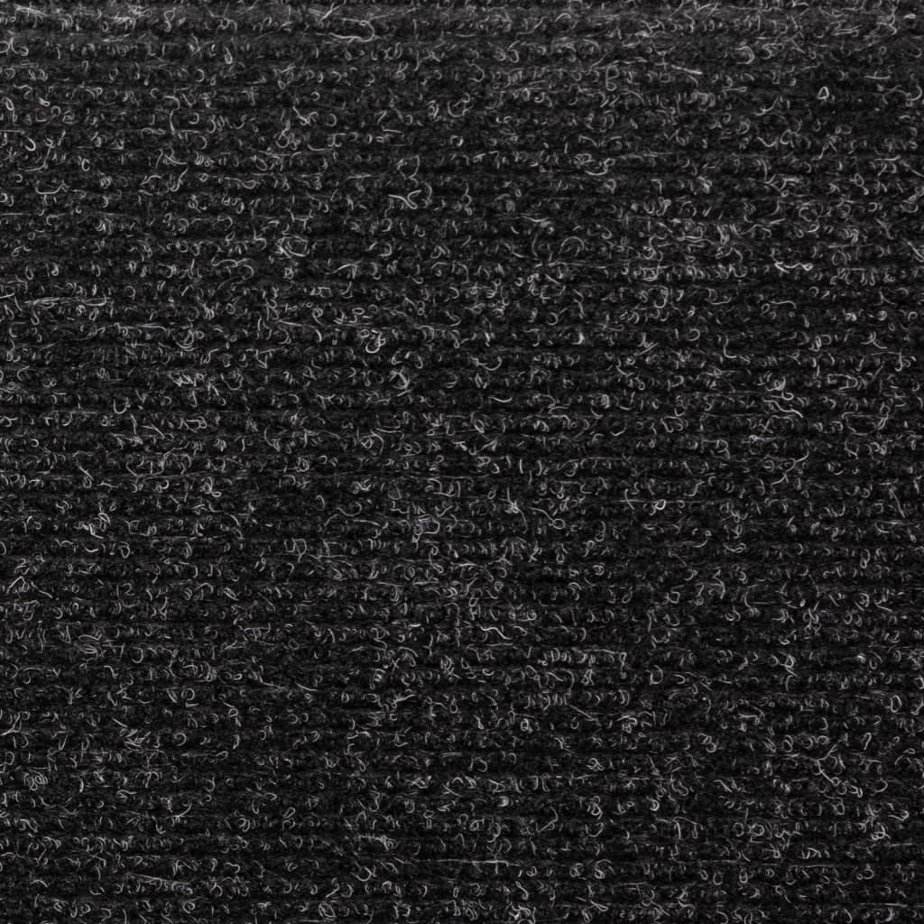 Trappematter selvklebende 15 stk 65x21x4 cm svart rektangulær kant
