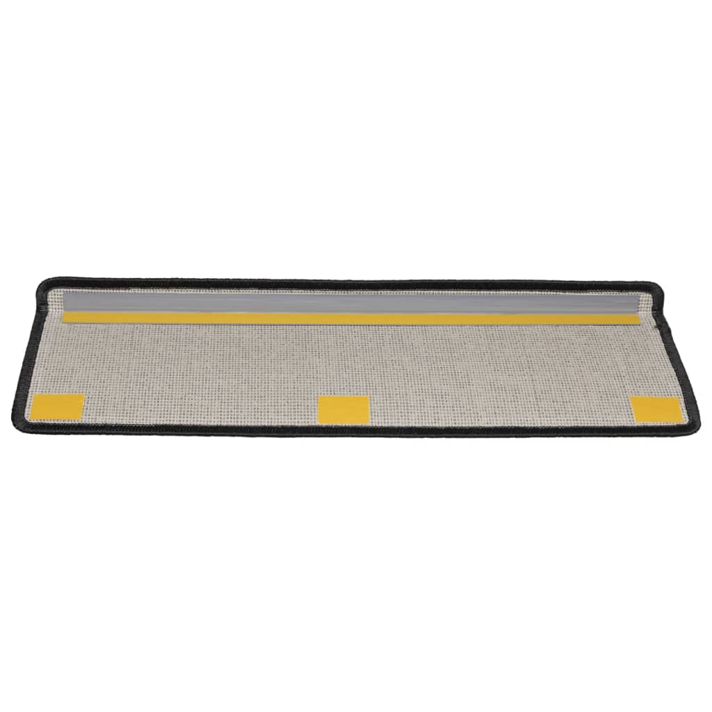Trappematter 15 stk 65x21x4 cm antrasitt rektangulær kant