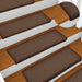 Trappematter 15 stk 65x21x4 cm brun rektangulær kant