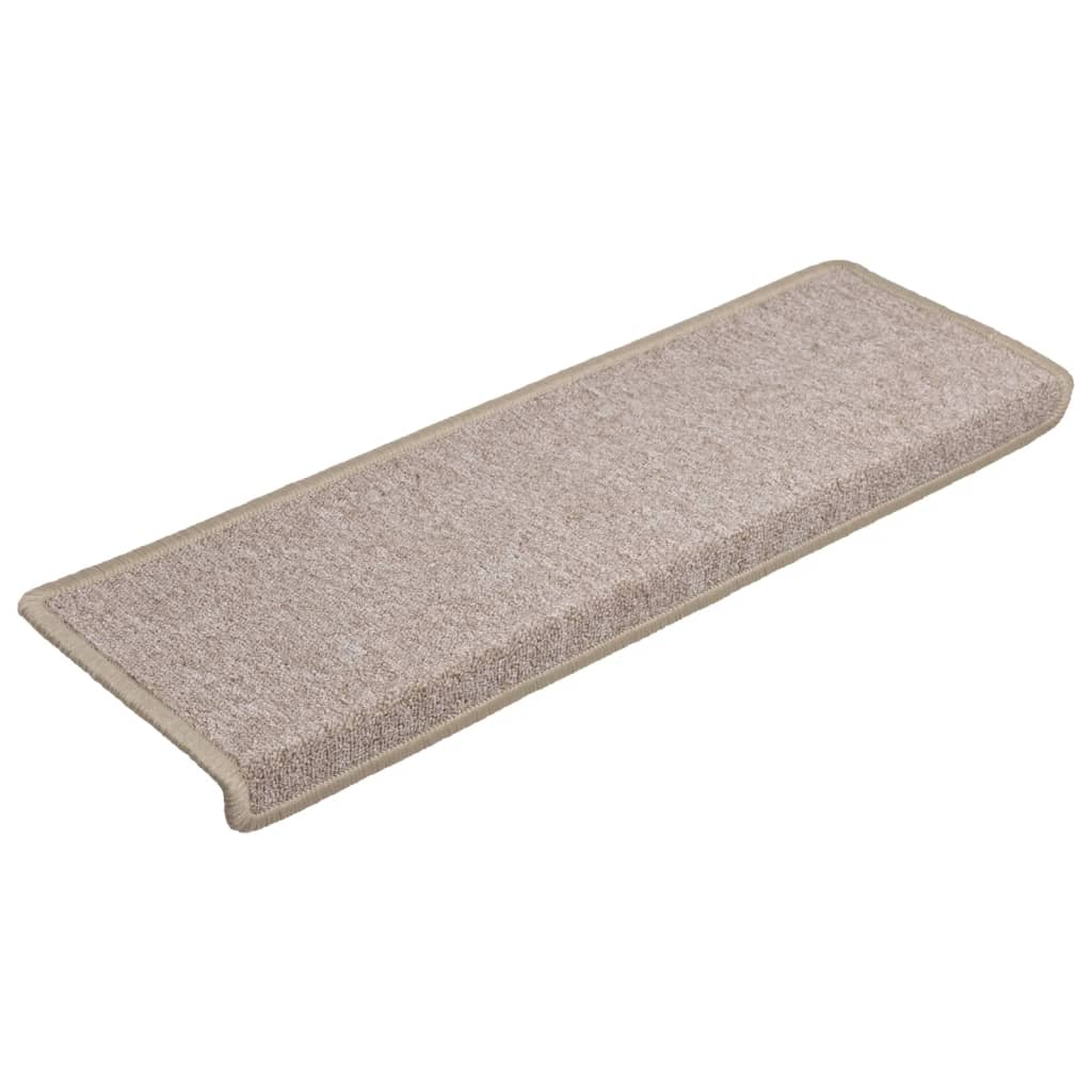Trappematter 15 stk 65x21x4 cm gråbrun rektangulær kant