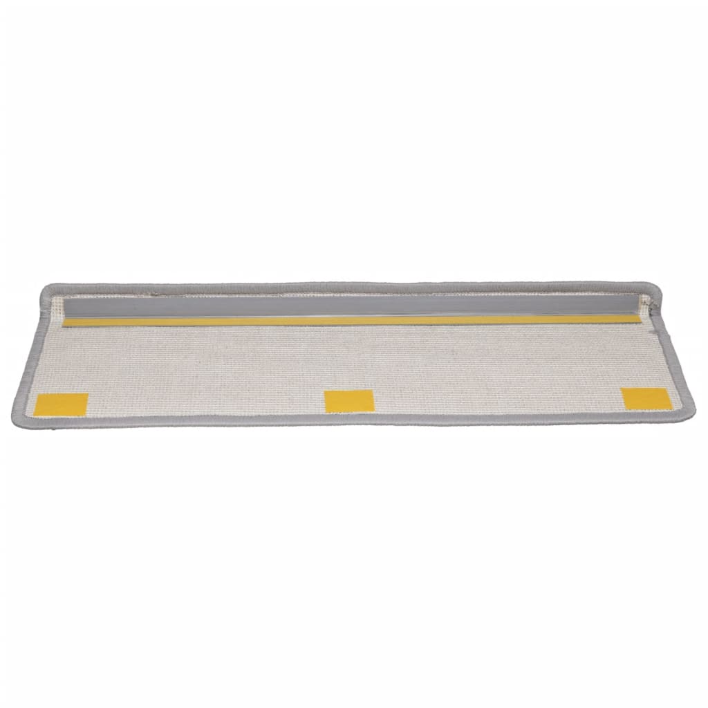 Trappematter 15 stk 65x21x4 cm grå rektangulær kant