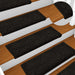 Trappematter 15 stk 65x21x4 cm svart rektangulær kant
