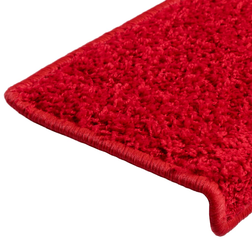 Trappematter 15 stk 65x21x4 cm rød rektangulær kant