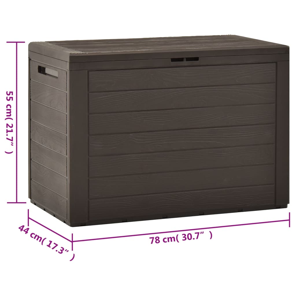 Putekasse brun 78x44x55 cm
