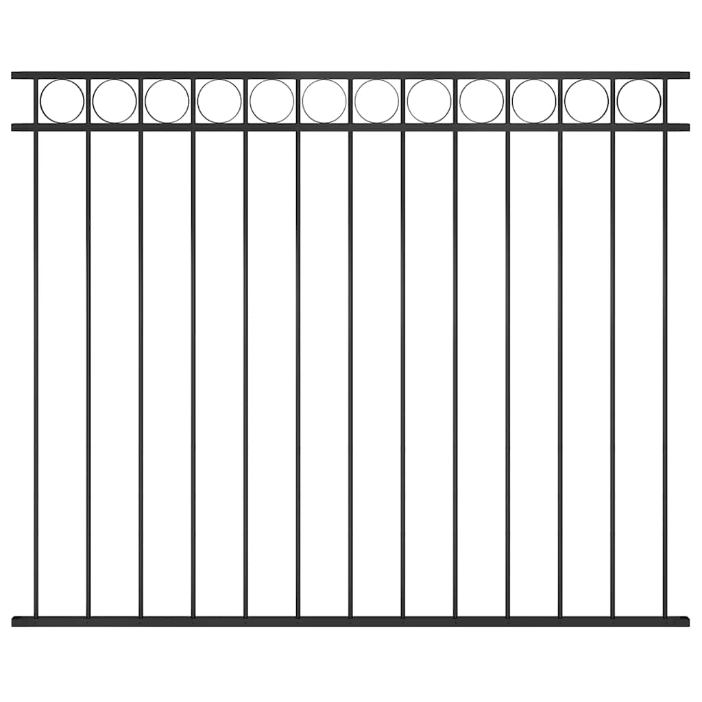 Gjerdepanel ASSEN stål 1,7x1,5 m svart