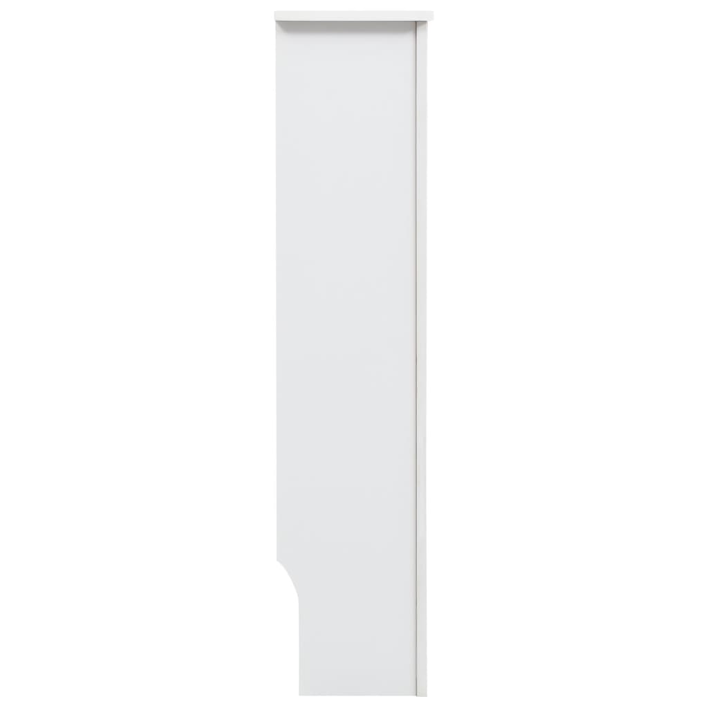 Radiatordeksler 2 stk hvit 112x19x81,5 cm MDF