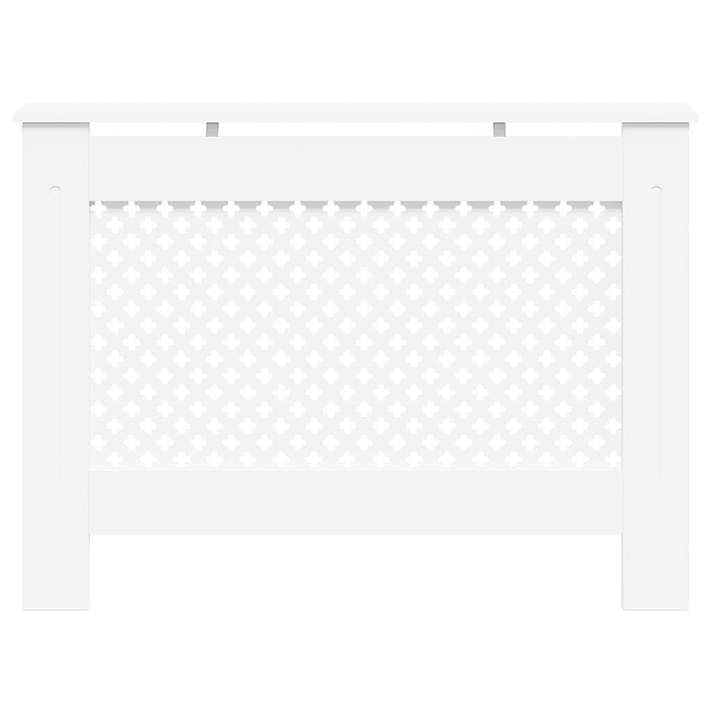 Radiatordeksler 2 stk hvit 112x19x81,5 cm MDF