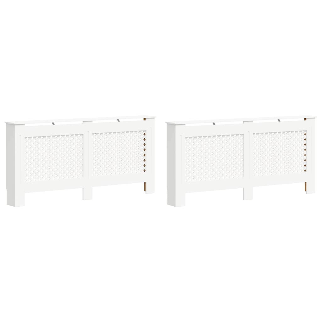 Radiatordeksler 2 stk hvit 172x19x81,5 cm MDF vidaXL