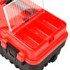 Verktøykasse plast 462x256x242 mm rød