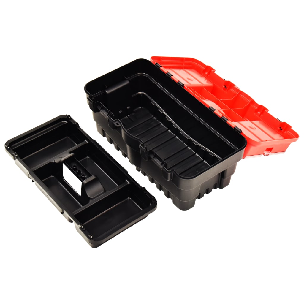 Verktøykasse plast 462x256x242 mm rød