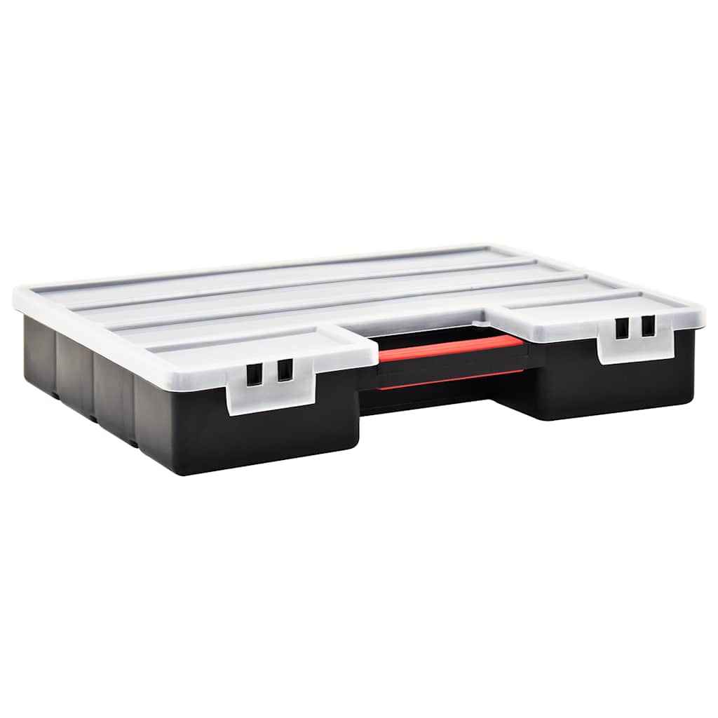 Sorteringsbokser 2 stk justerbare avdelere 460x325x80 mm plast