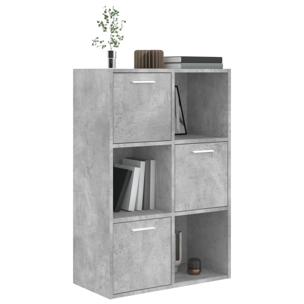 Oppbevaringsskap betonggrå 60x29,5x90 cm konstruert tre