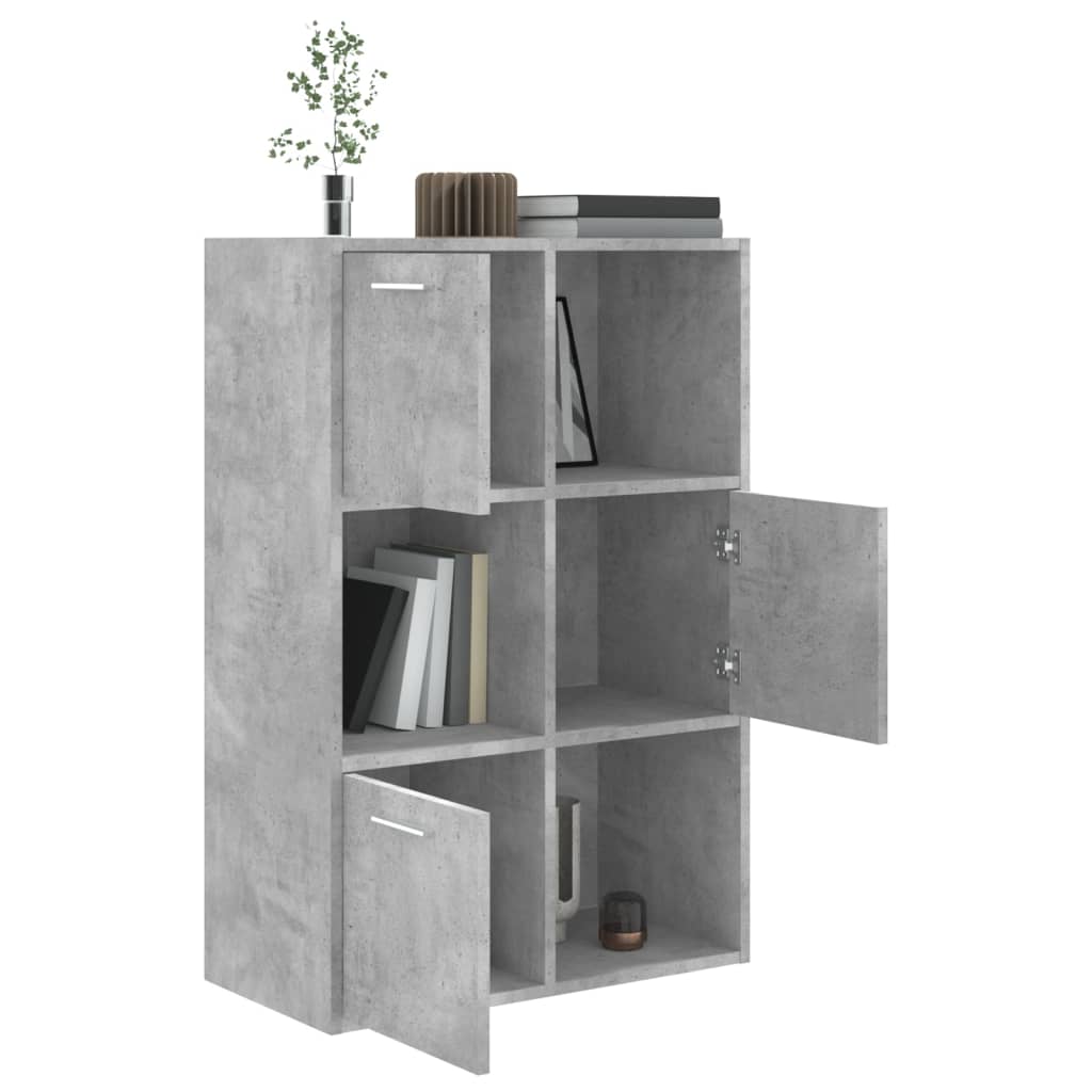 Oppbevaringsskap betonggrå 60x29,5x90 cm konstruert tre