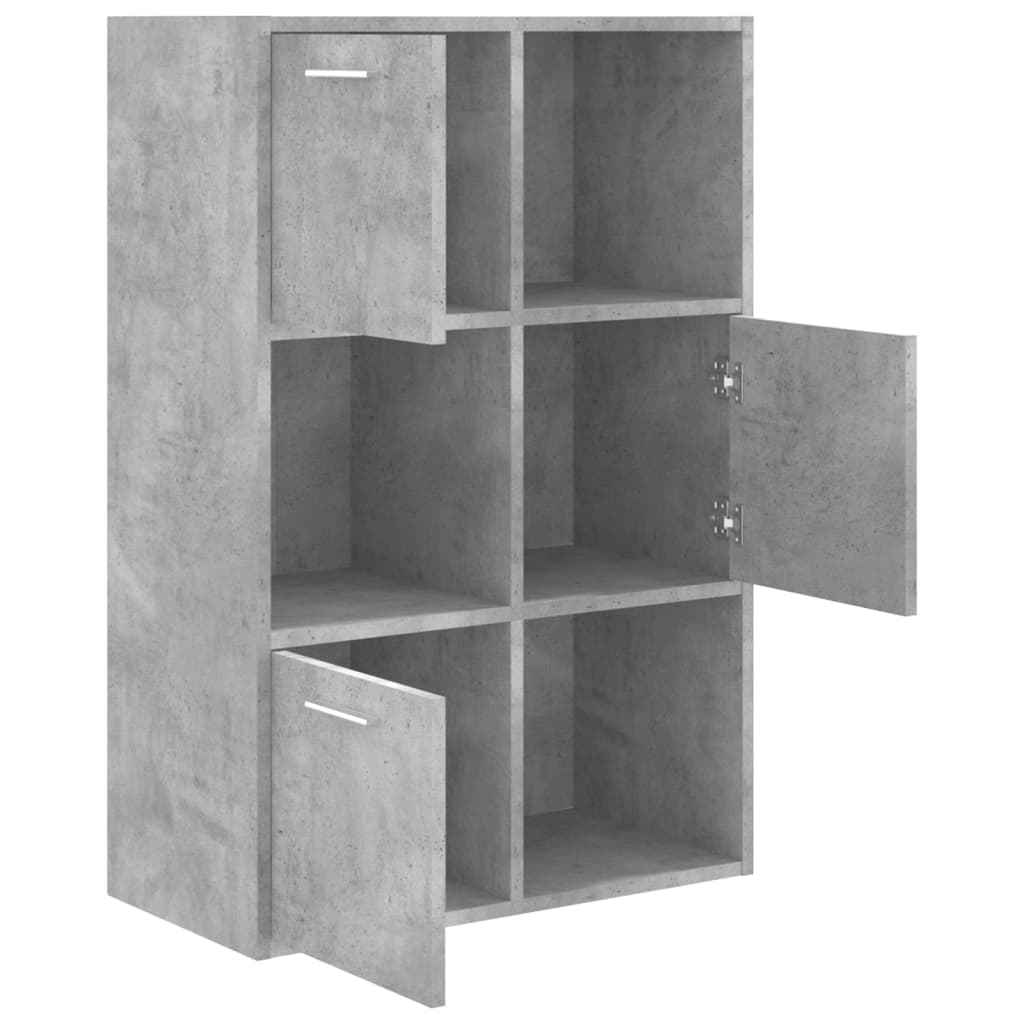 Oppbevaringsskap betonggrå 60x29,5x90 cm konstruert tre