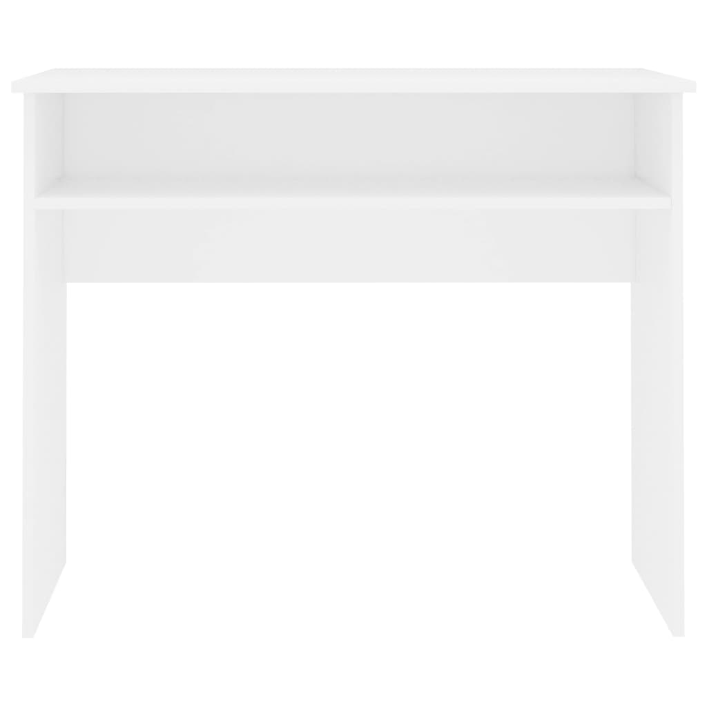 Skrivebord hvit 90x50x74 cm konstruert tre