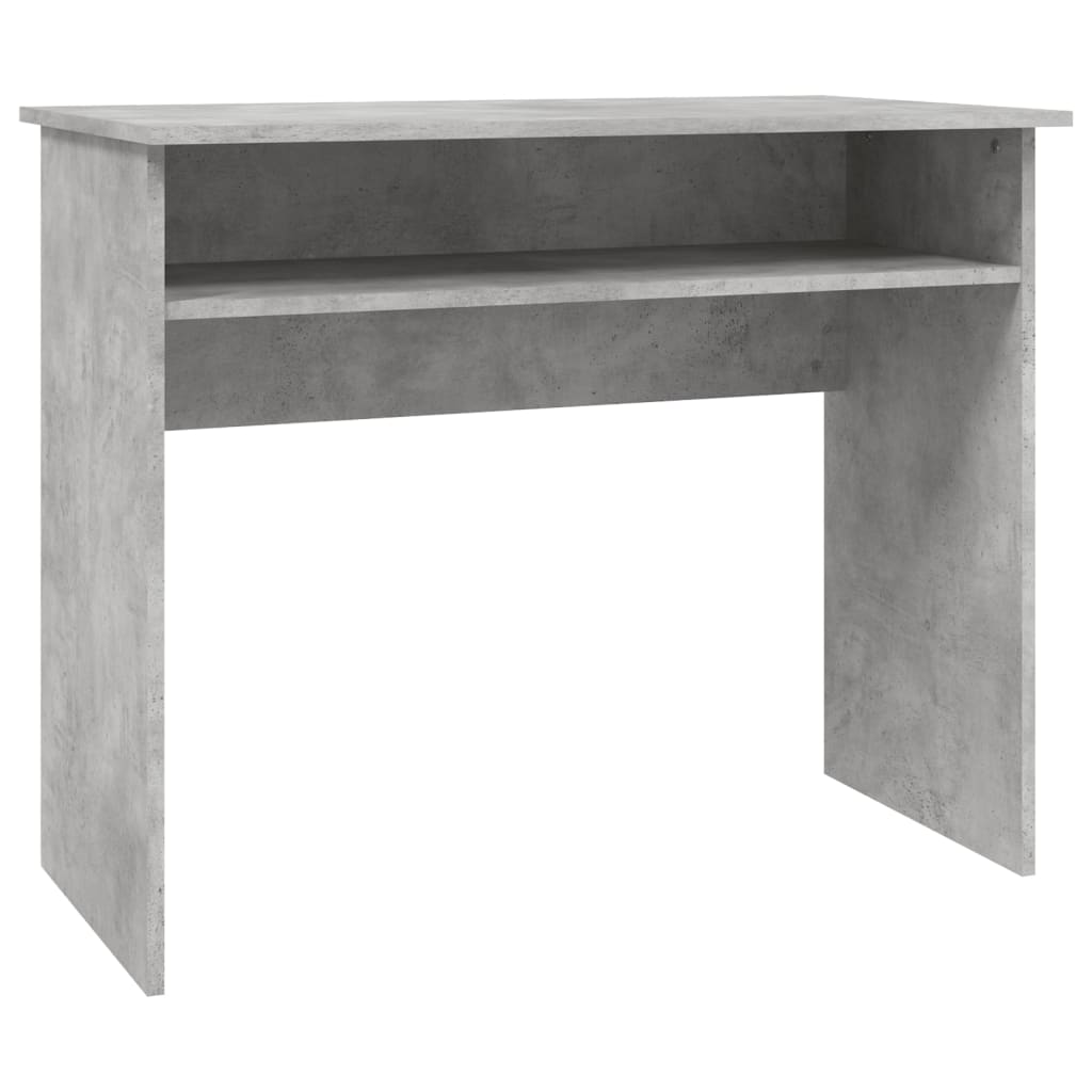 Skrivebord betonggrå 90x50x74 cm konstruert tre