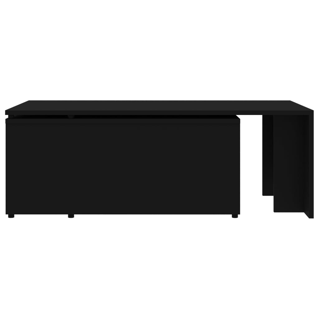 Salongbord svart 150x50x35 cm konstruert tre