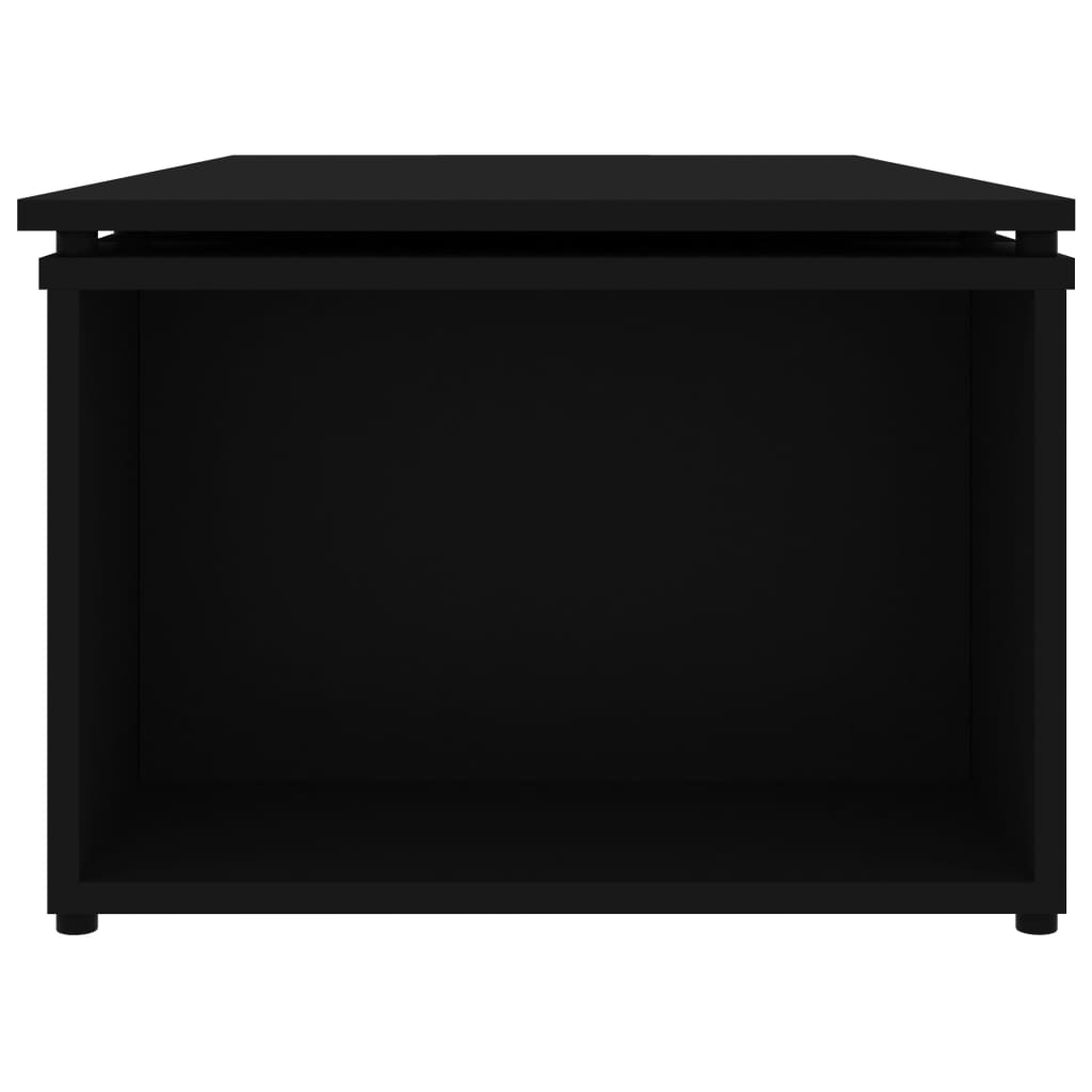 Salongbord svart 150x50x35 cm konstruert tre