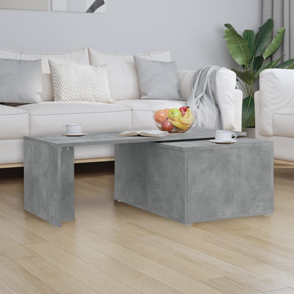 Salongbord betonggrå 150x50x35 cm konstruert tre