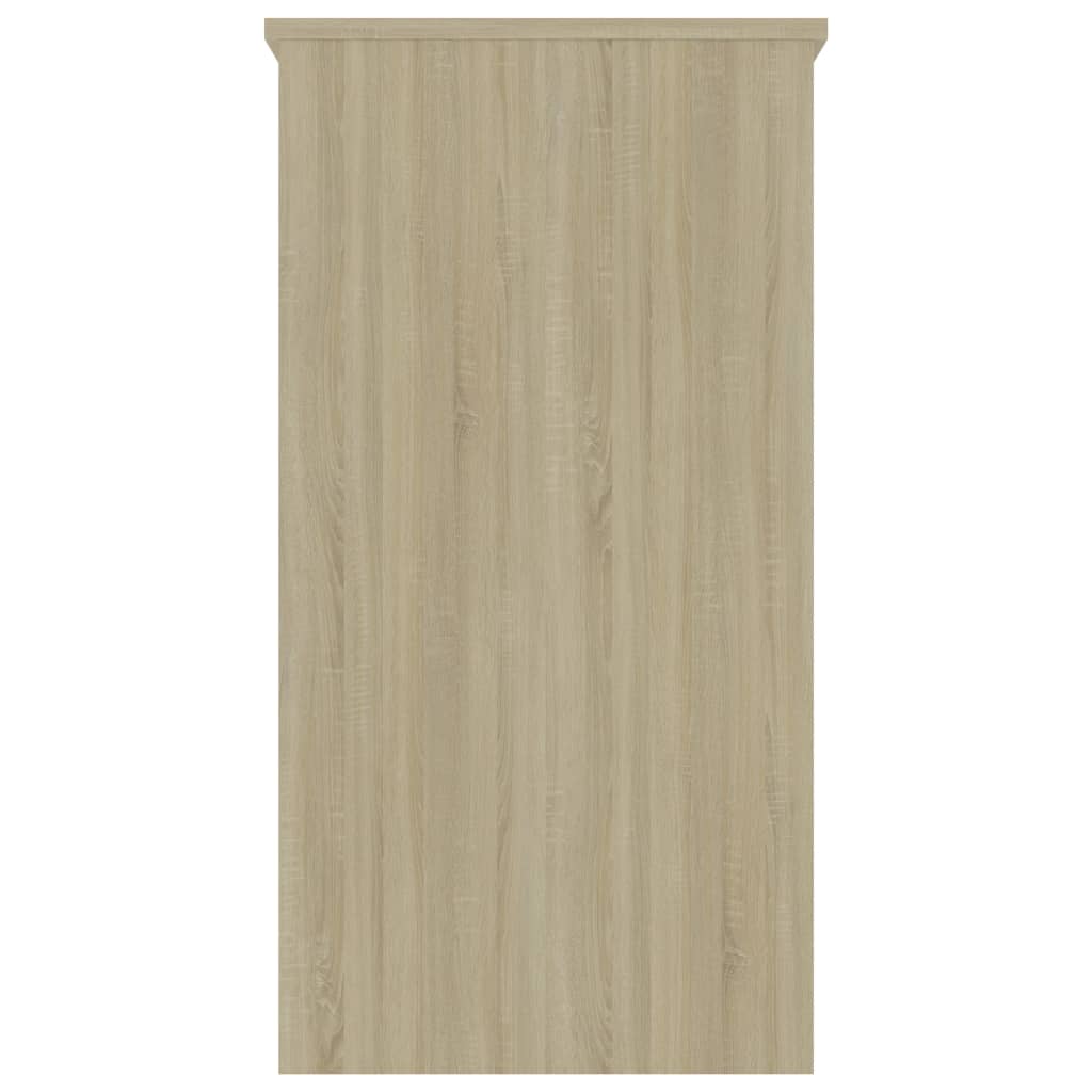 Skrivebord sonoma eik 80x40x75 cm konstruert tre