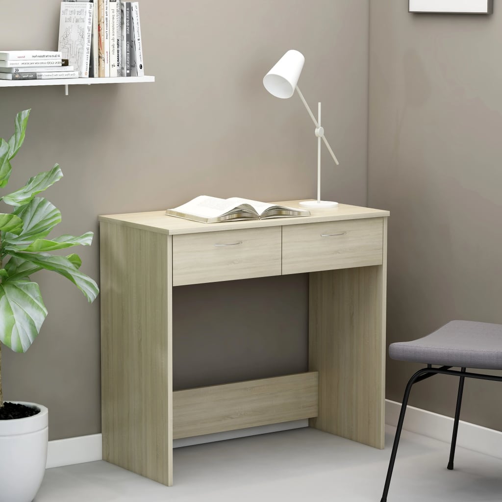 Skrivebord sonoma eik 80x40x75 cm konstruert tre