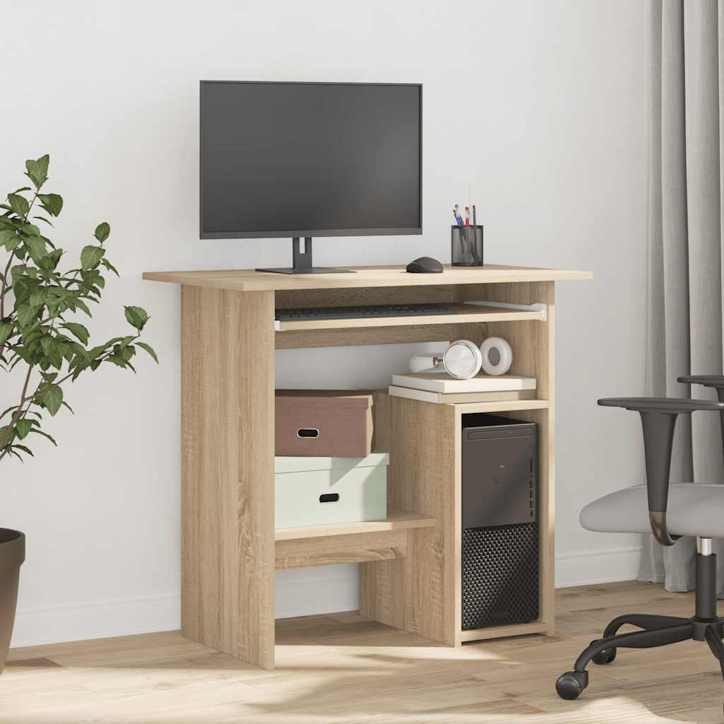 Skrivebord sonoma eik 80x45x74 cm konstruert tre vidaXL