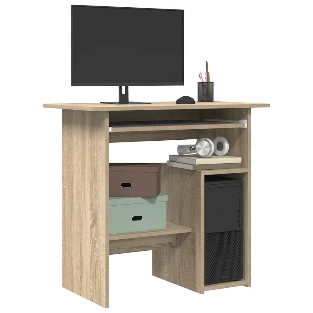 Skrivebord sonoma eik 80x45x74 cm konstruert tre vidaXL