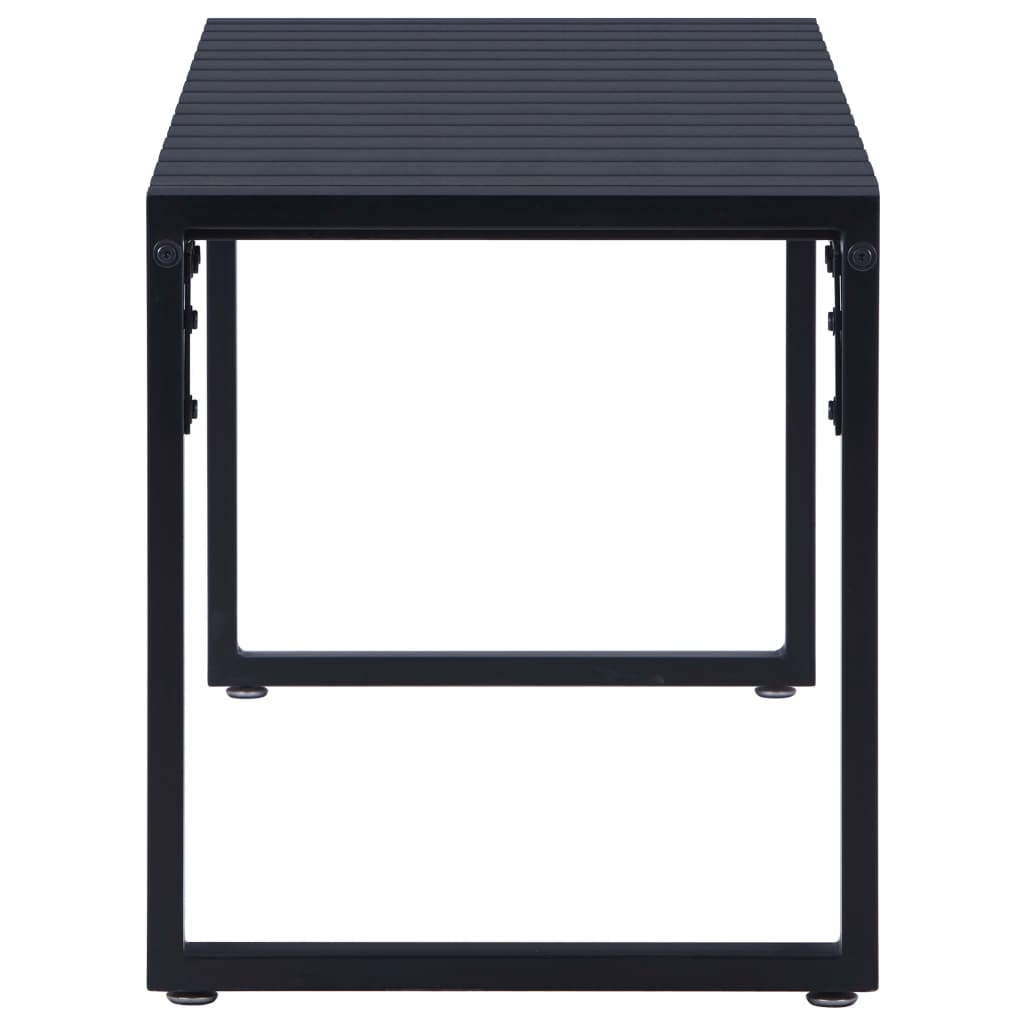 Hagebenk 120,5 cm PS-brett svart