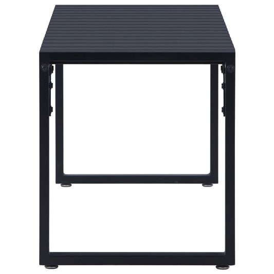 Hagebenk 120,5 cm PS-brett svart