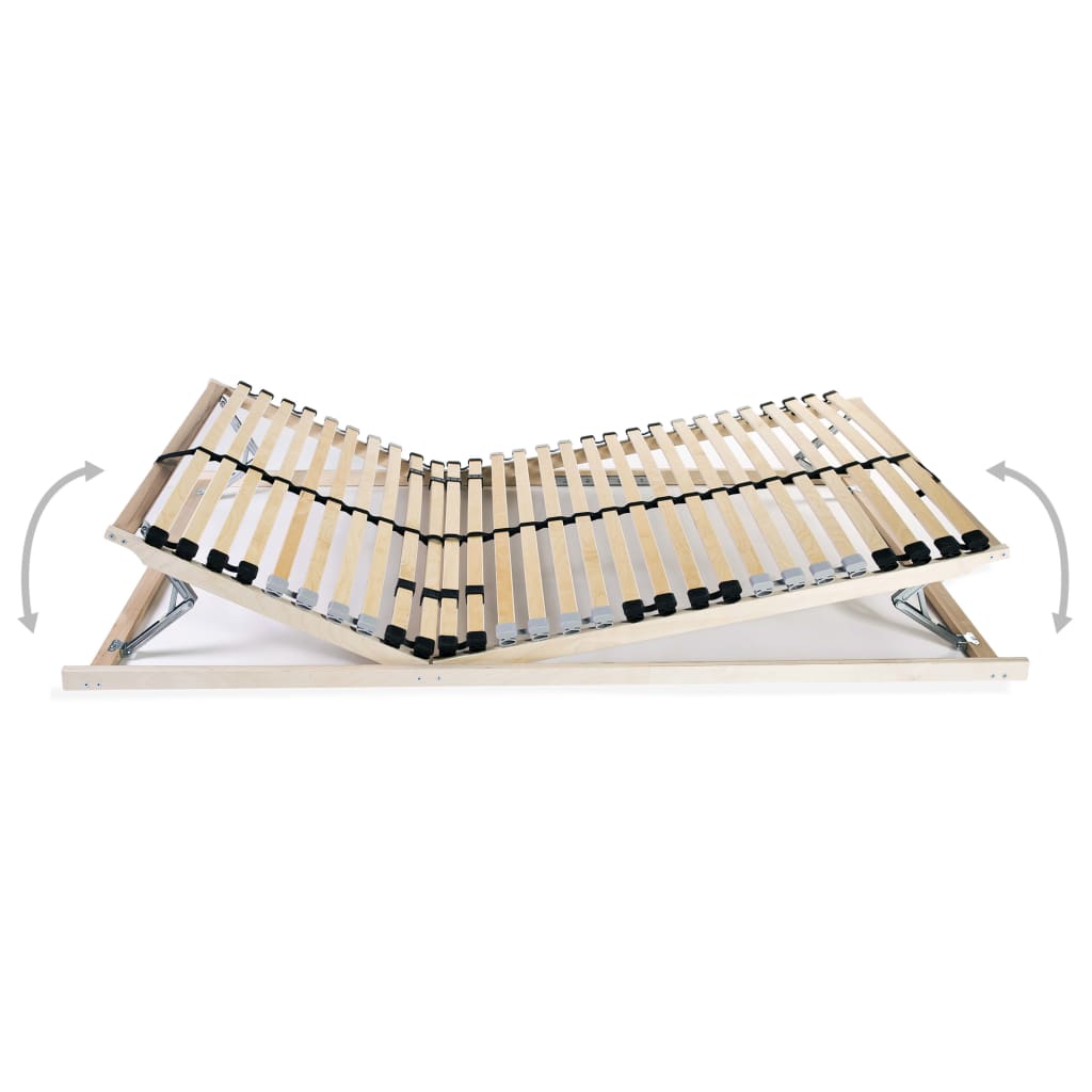 Spilebaser 2 stk med 28 lameller 7 soner 90x200 cm vidaXL