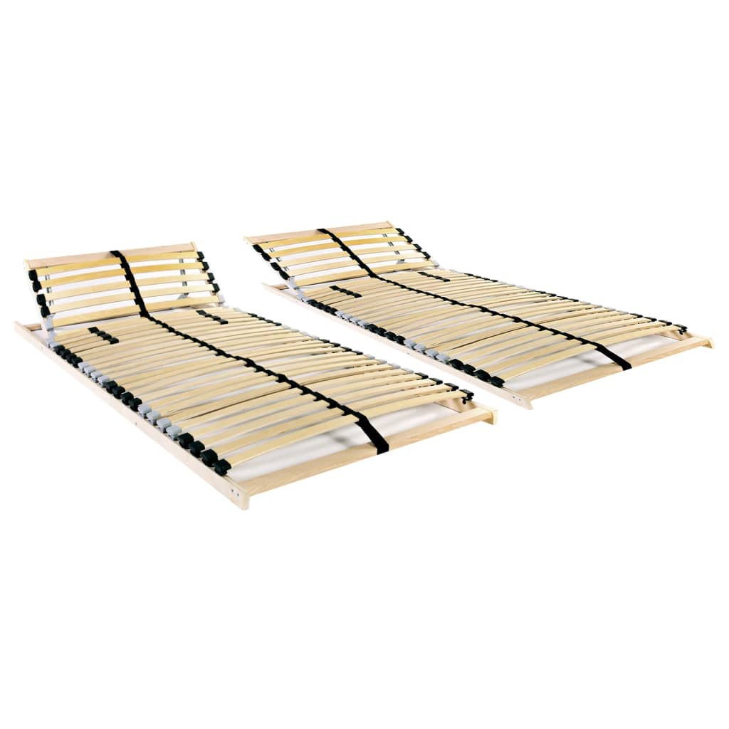 Spilebaser 2 stk med 28 lameller 7 soner 90x200 cm