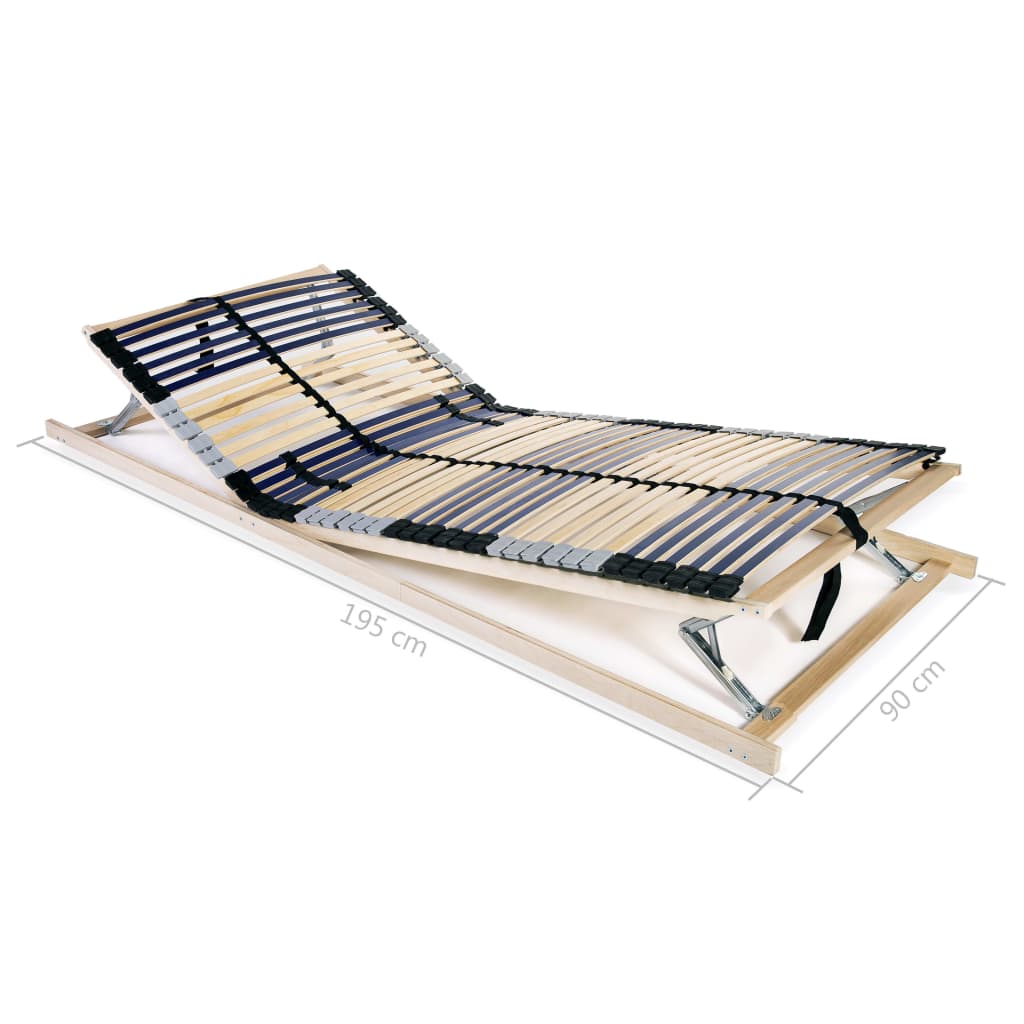Spilebaser 2 stk med 42 lameller 7 soner 90x200 cm