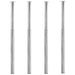 Teleskopiske bordben 4 stk krom 710 mm-1100 mm