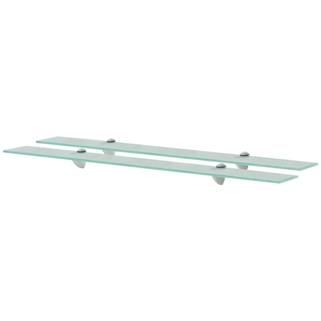 Flytende hyller 2 stk glass 90x10 cm 8 mm