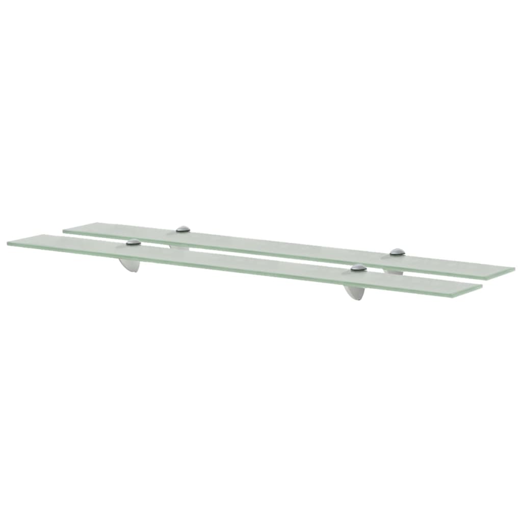 Flytende hyller 2 stk glass 90x10 cm 8 mm