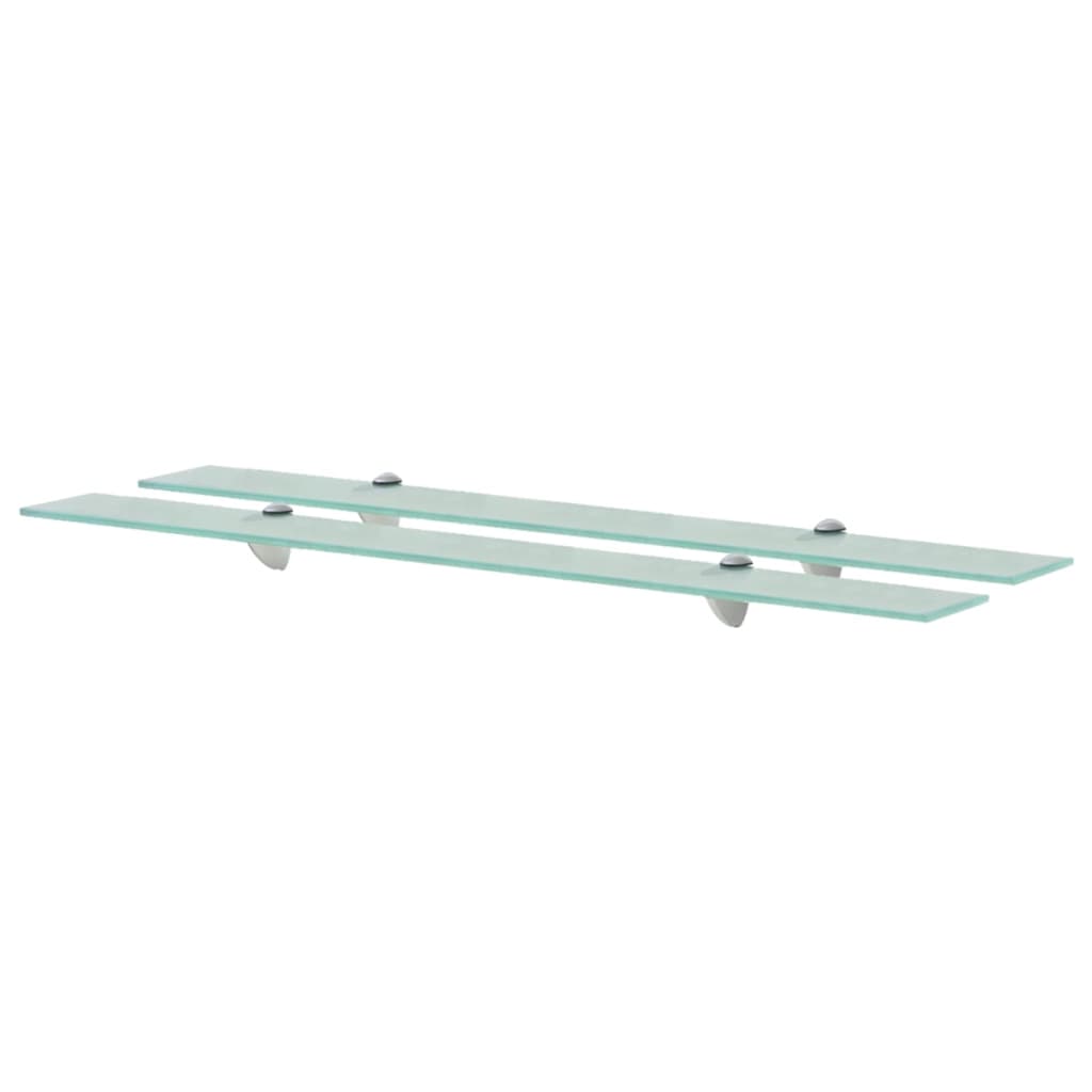 Flytende hyller 2 stk glass 90x20 cm 8 mm