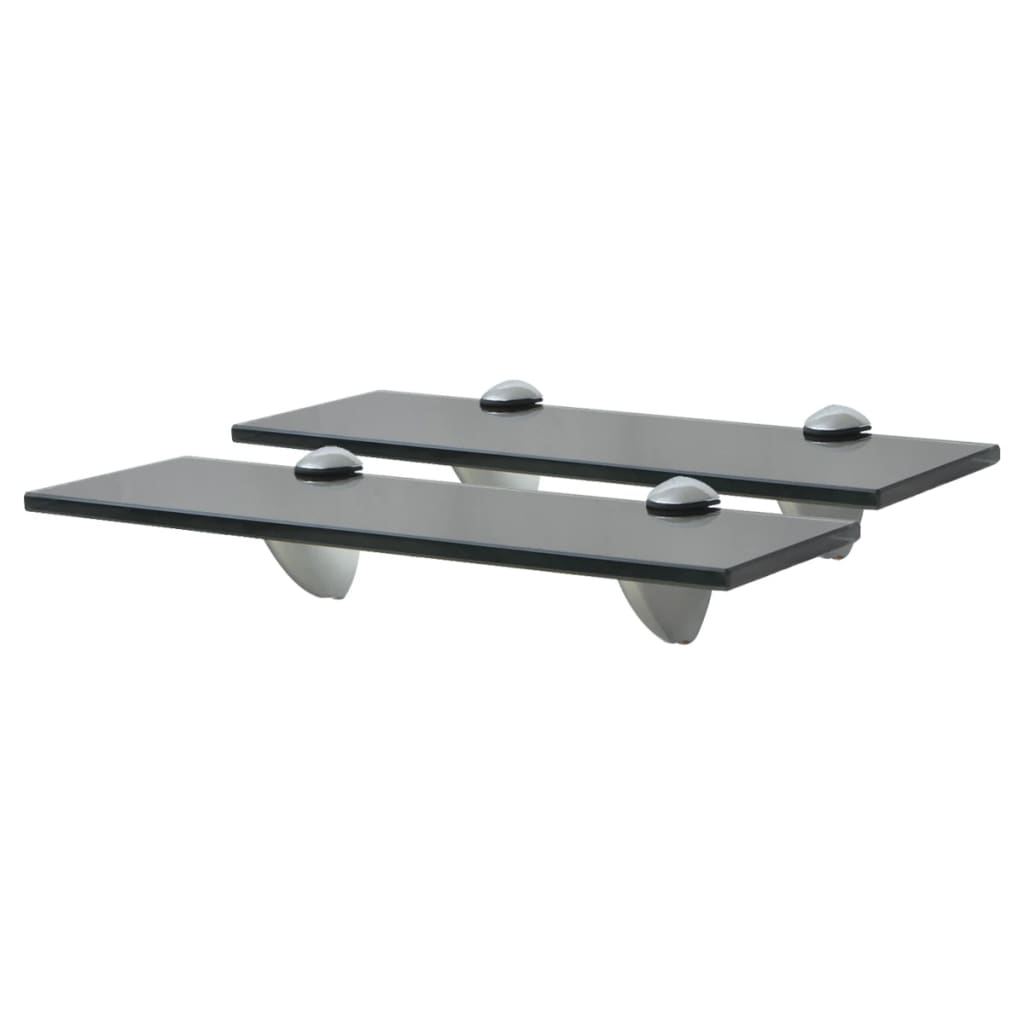 Flytende hyller 2 stk glass 30x20 cm 8 mm