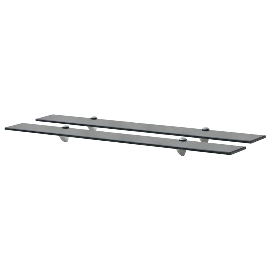 Flytende hyller 2 stk glass 90x20 cm 8 mm