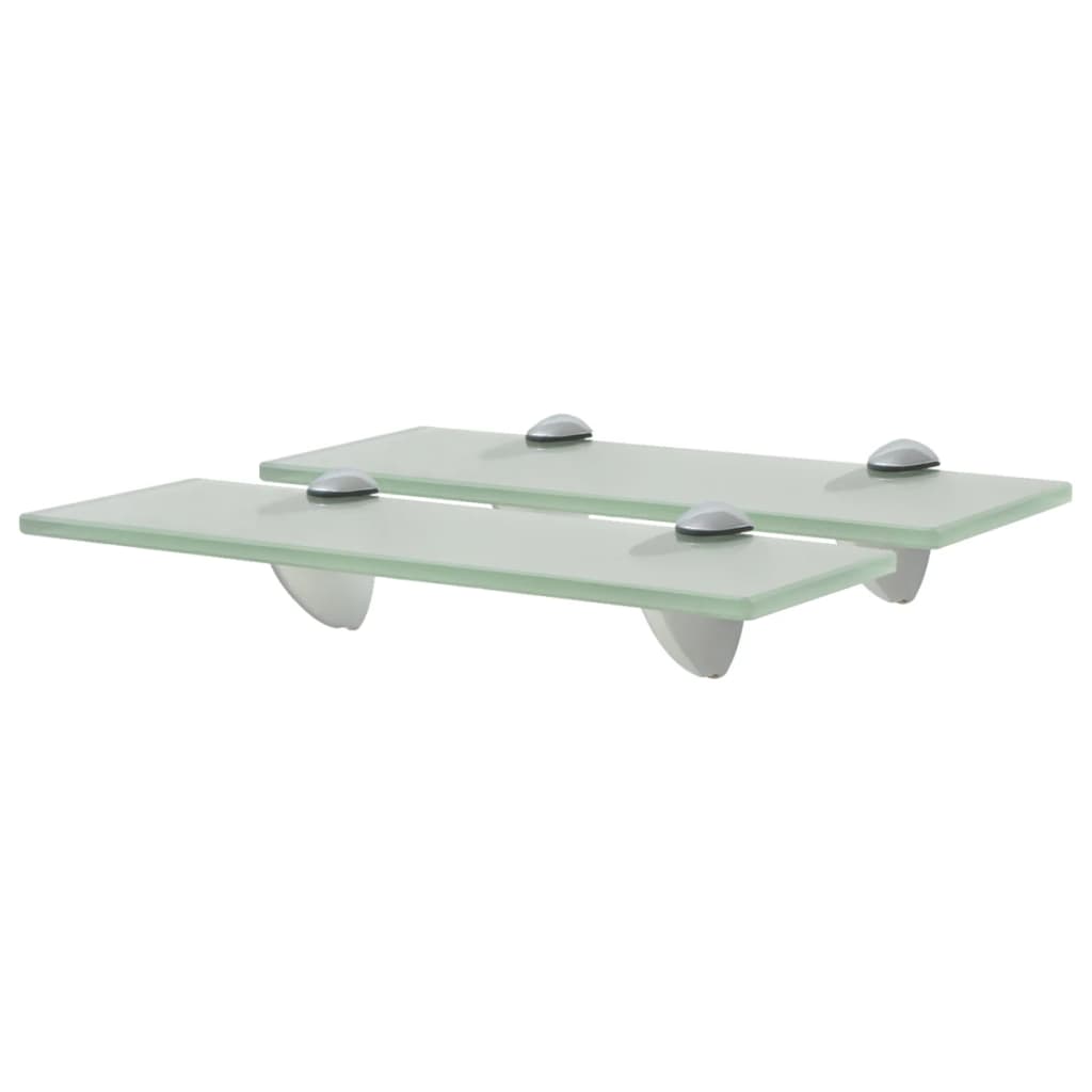 Flytende hyller 2 stk glass 30x20 cm 8 mm