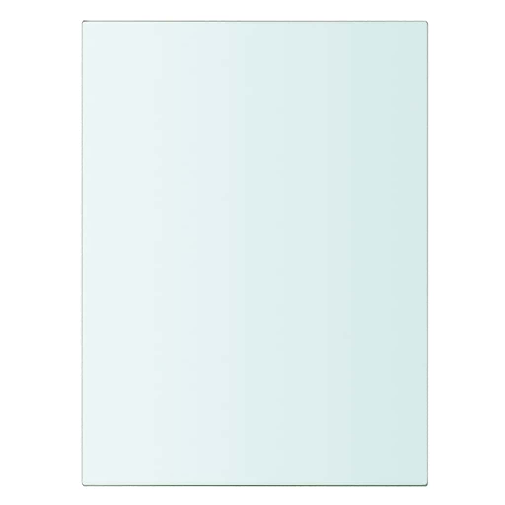 Hyllepaneler 2 stk klart glass 20x15 cm
