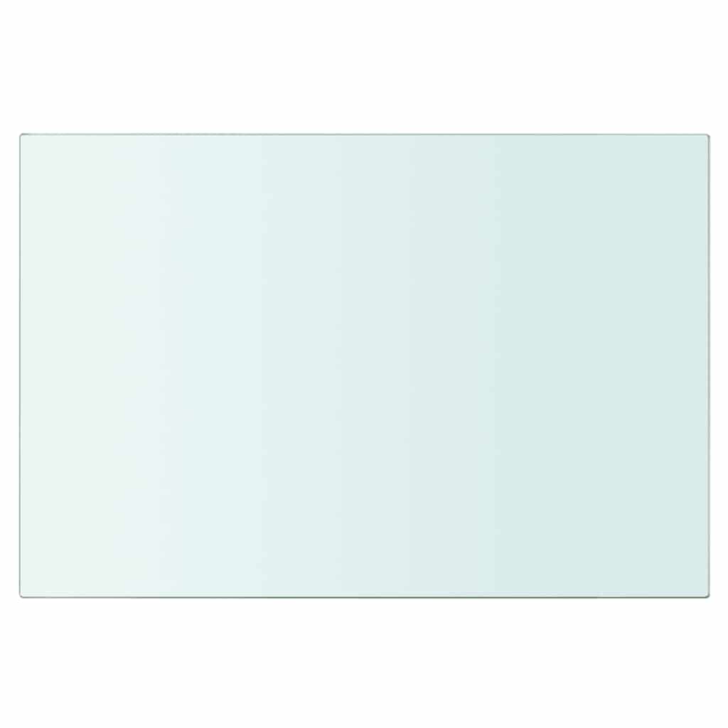 Hyllepaneler 2 stk klart glass 30x15 cm