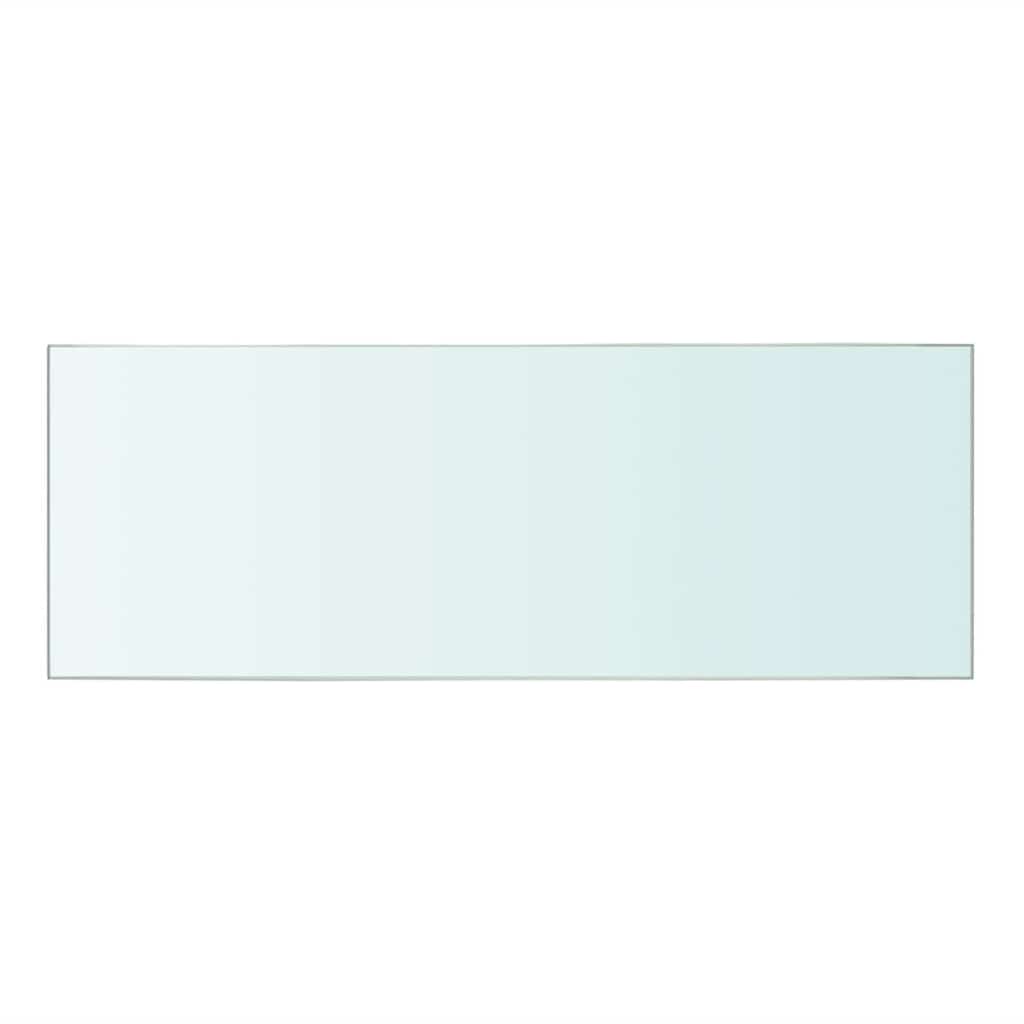 Hyllepaneler 2 stk klart glass 40x12 cm