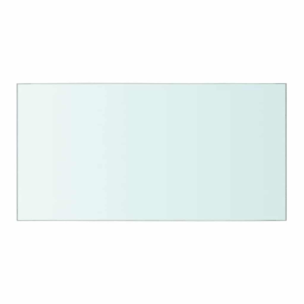 Hyllepaneler 2 stk klart glass 40x20 cm