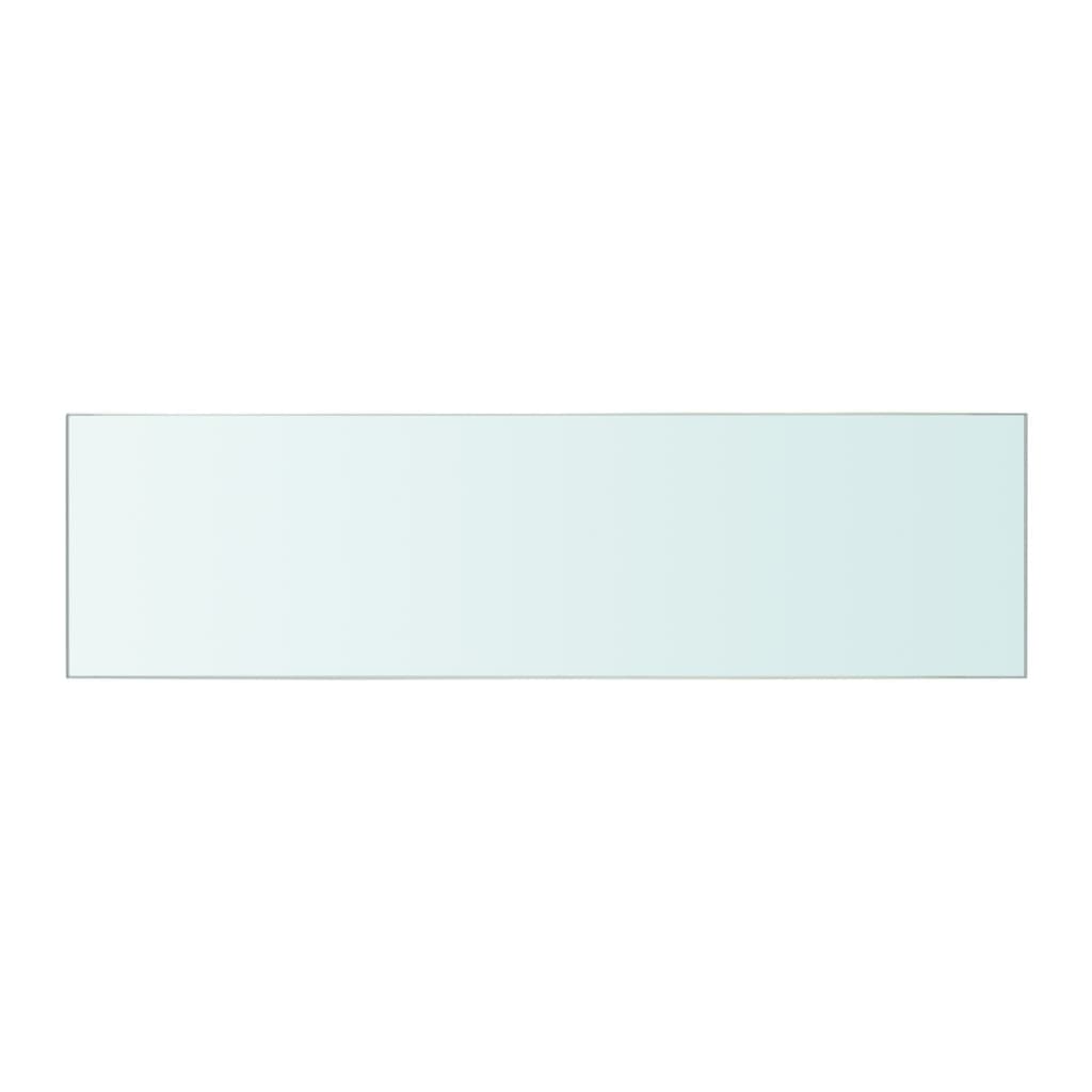 Hyllepaneler 2 stk klart glass 50x12 cm
