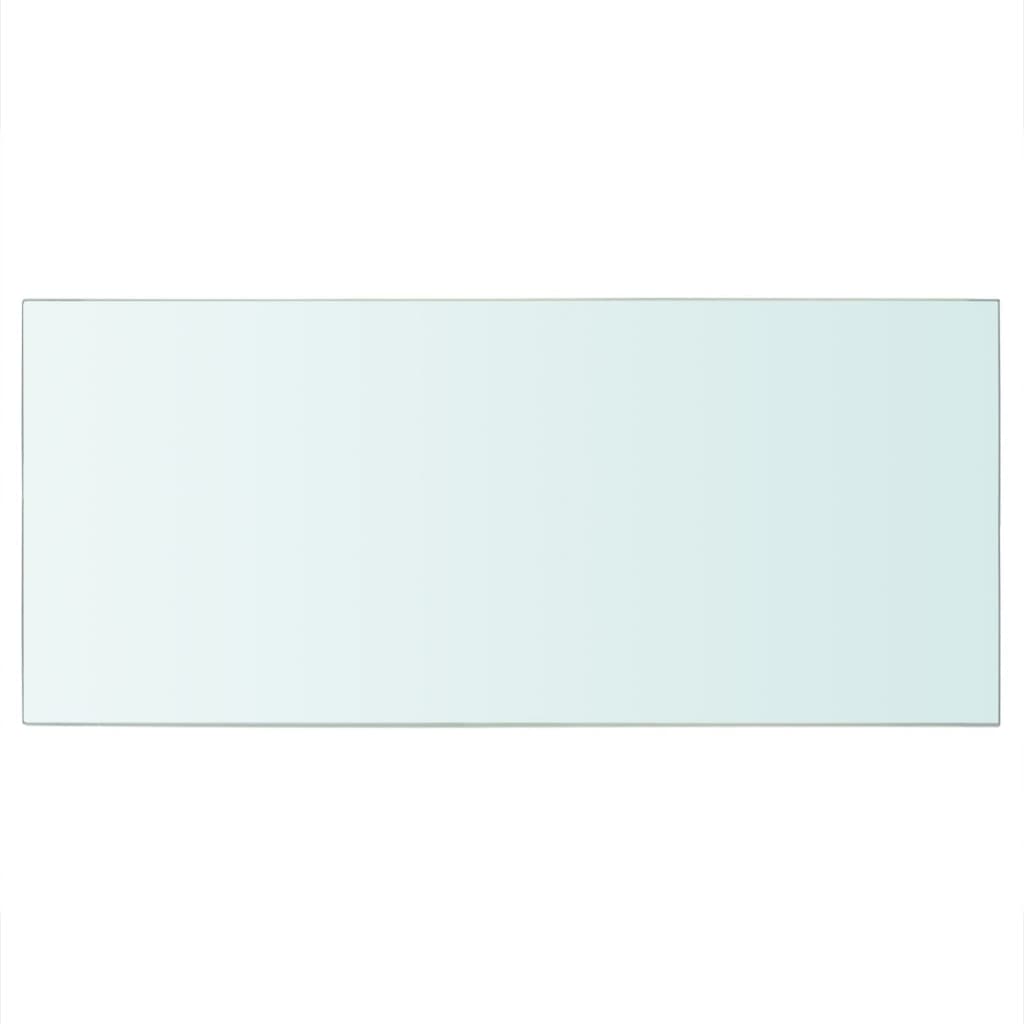 Hyllepaneler 2 stk klart glass 50x25 cm