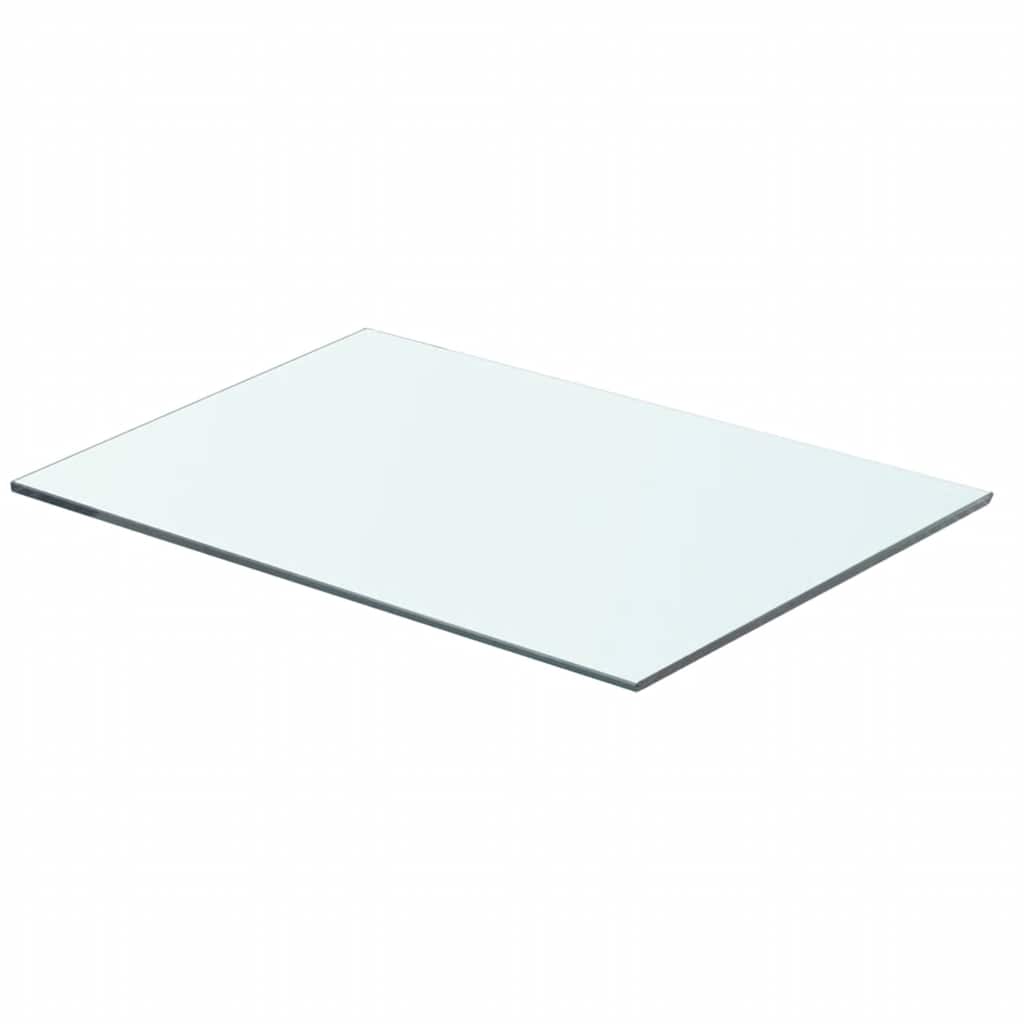 Hyllepaneler 2 stk klart glass 50x30 cm
