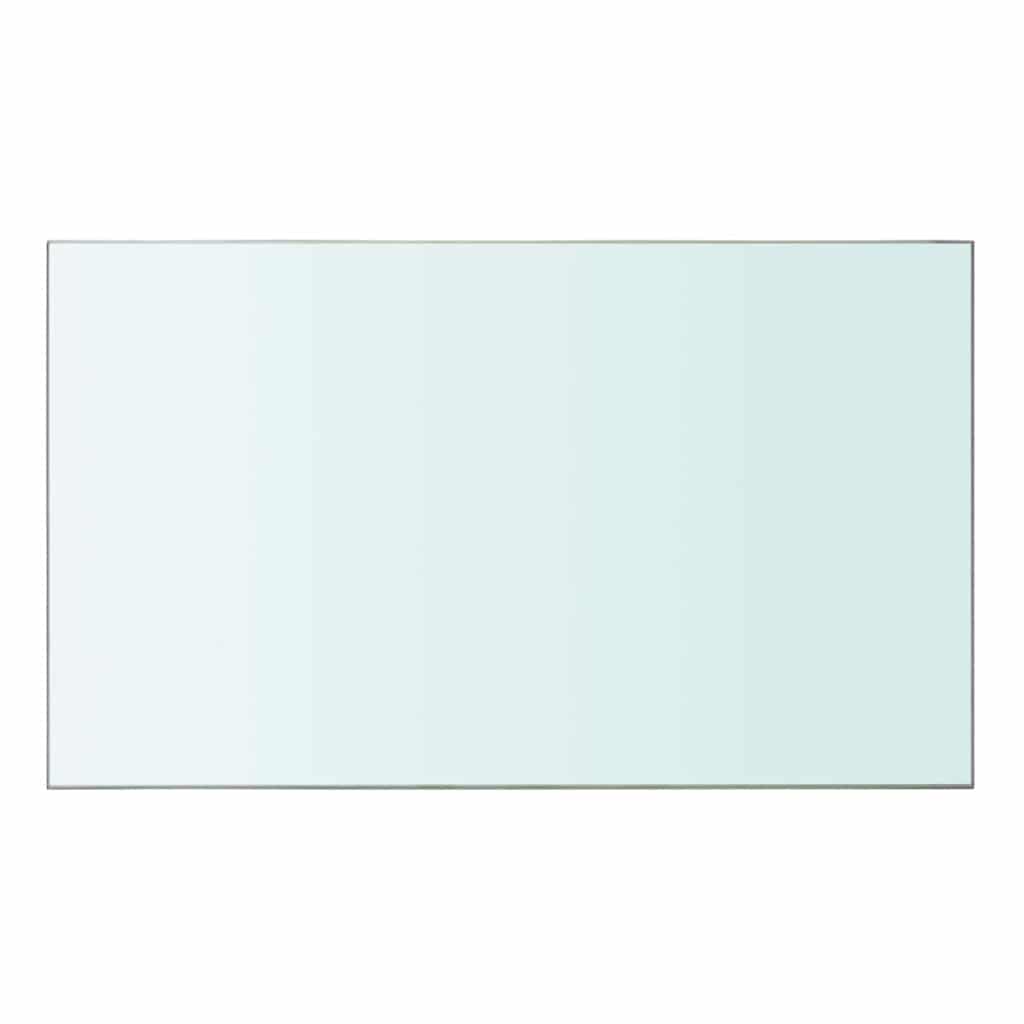 Hyllepaneler 2 stk klart glass 50x30 cm