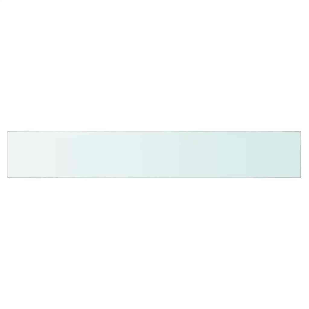 Hyllepaneler 2 stk klart glass 80x12 cm