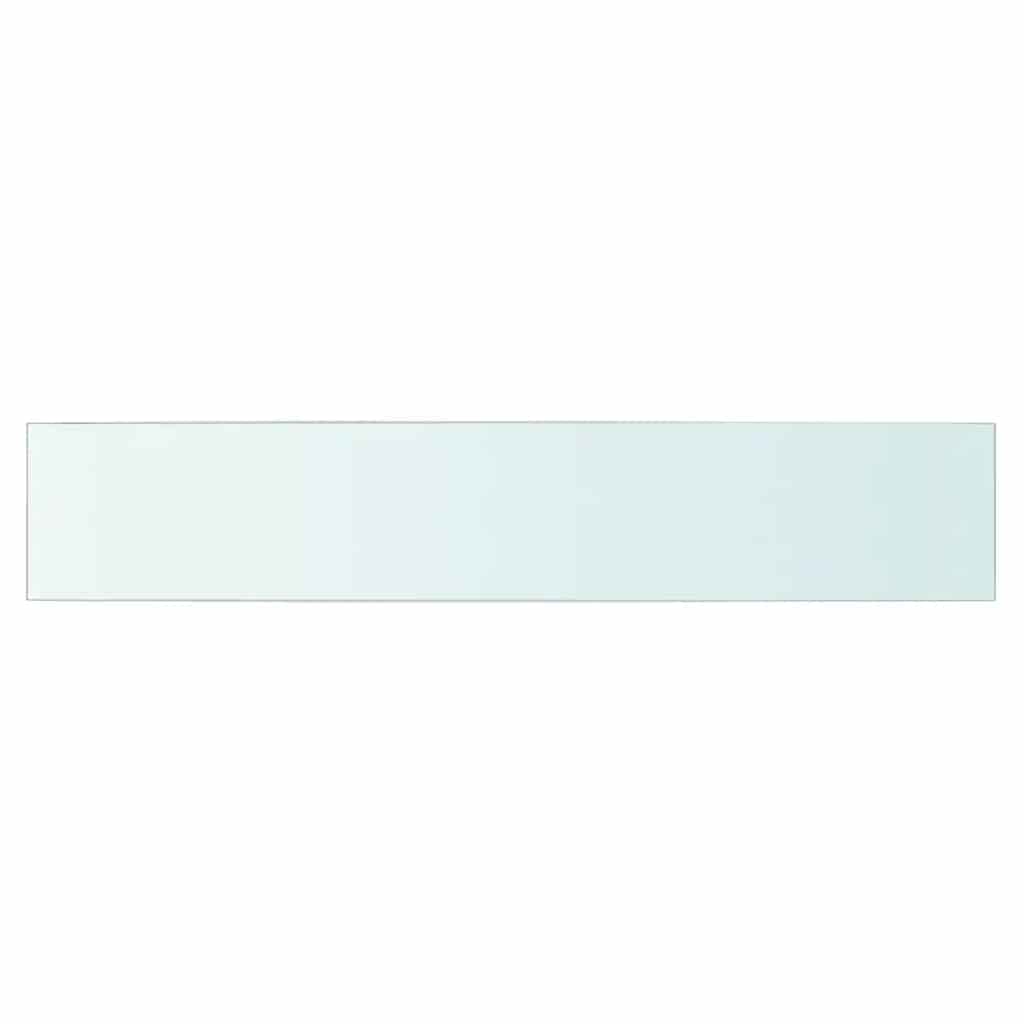 Hyllepaneler 2 stk klart glass 80x15 cm