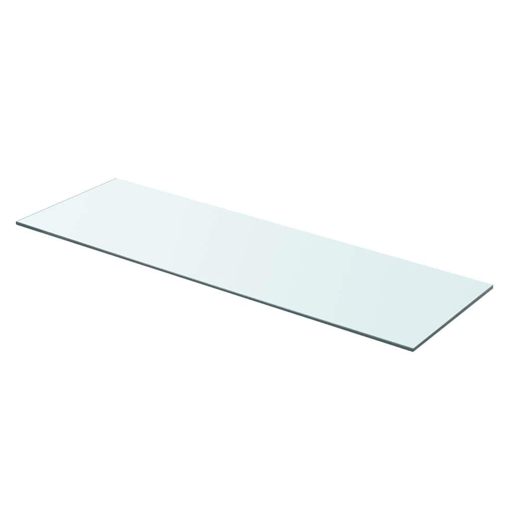 Hyllepaneler 2 stk klart glass 80x25 cm